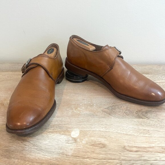 Allen Edmonds Walnut Brown Monkstrap Leather Dress Shoes Men's Size 9.5 - Picture 3 of 11